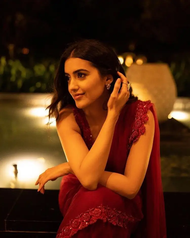 Malvika Sharma Sizzles In Red Saree