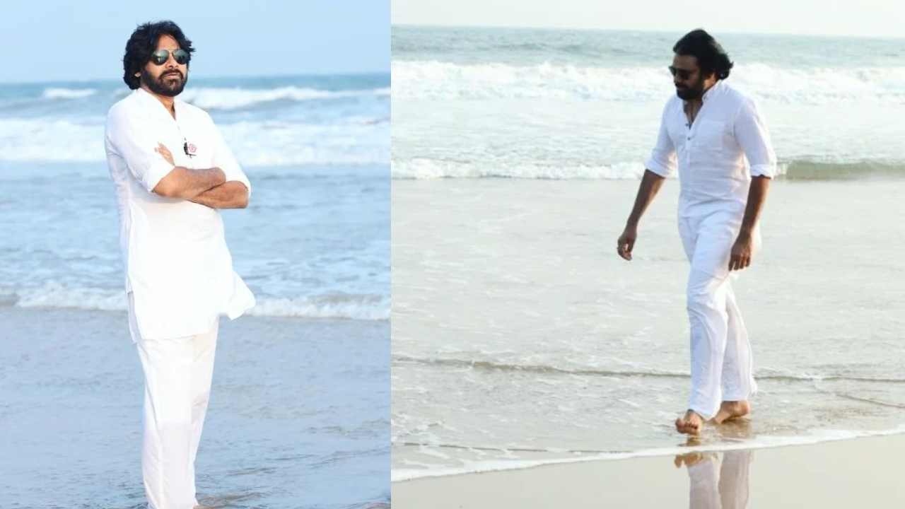 Pawan Kalyan At Vizag Beach Pics Goes Viral