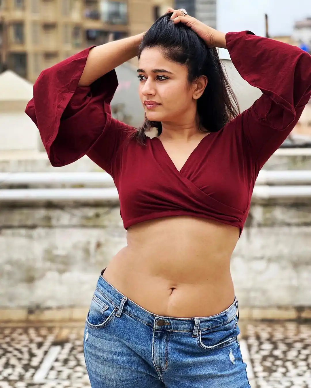 Poonam Bajwa shows her beauty with different poses