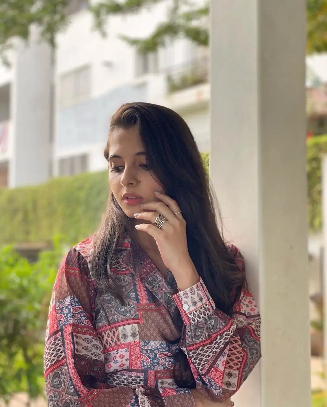 Preeti Asrani is looking with sharp eyes