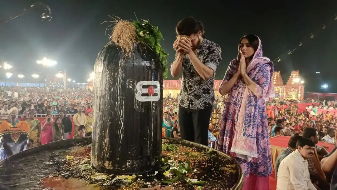 Nandu and Rashmi at Koti Deepothsavam