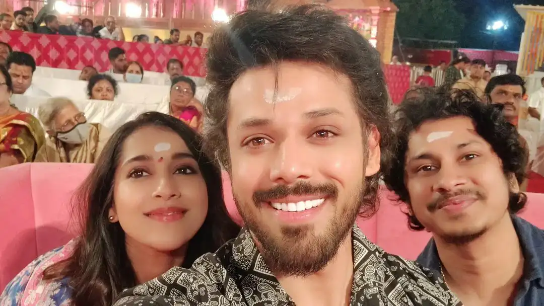 Nandu and Rashmi at Koti Deepothsavam