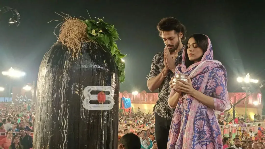 Nandu and Rashmi at Koti Deepothsavam