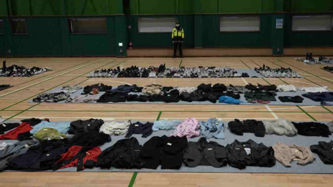 Clothes collected from the scene of a deadly accident following 
