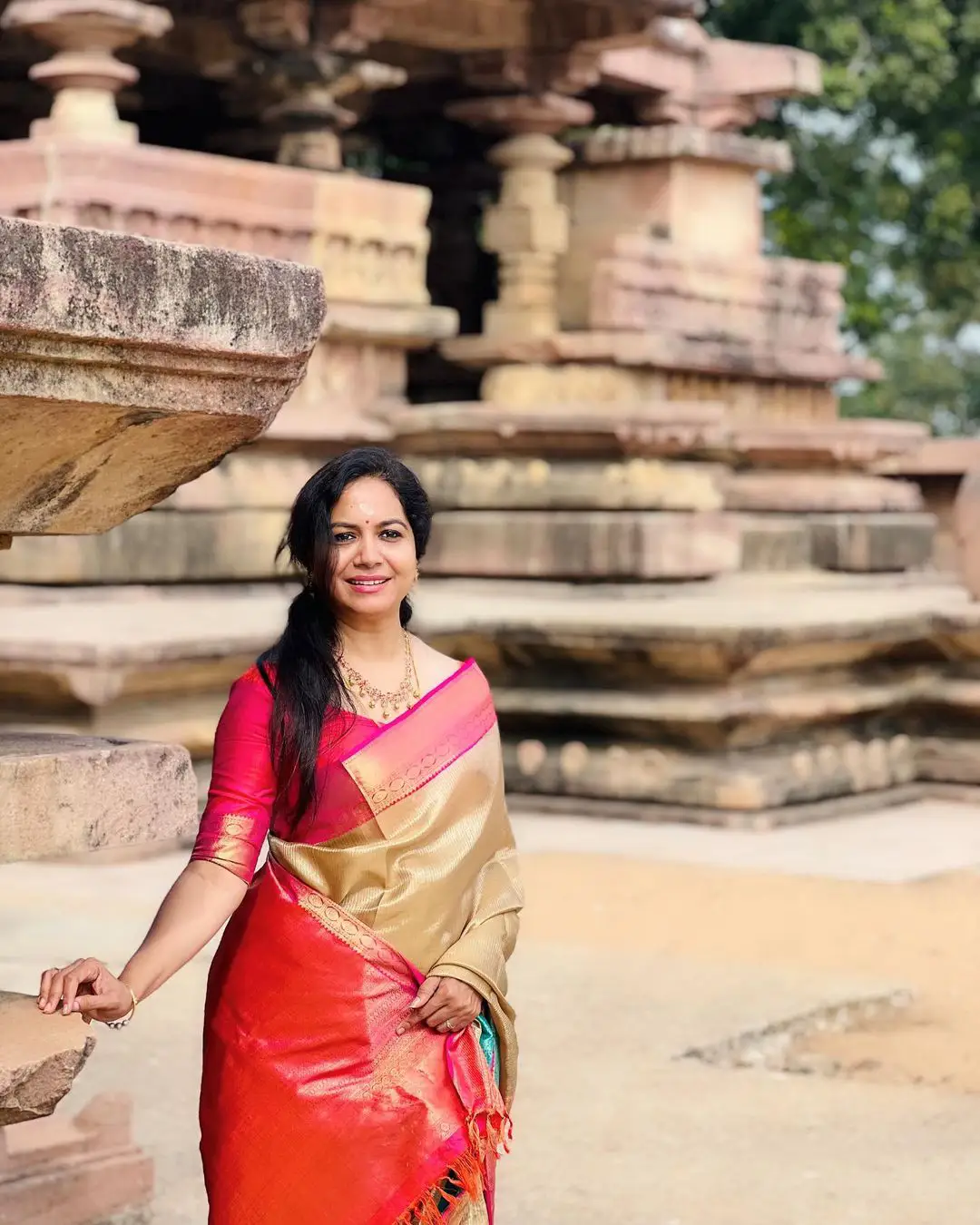Singer Sunitha at Ramappa Temple