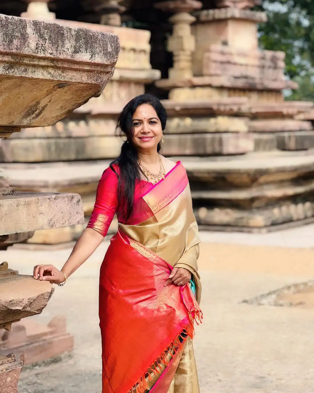 Singer Sunitha at Ramappa Temple