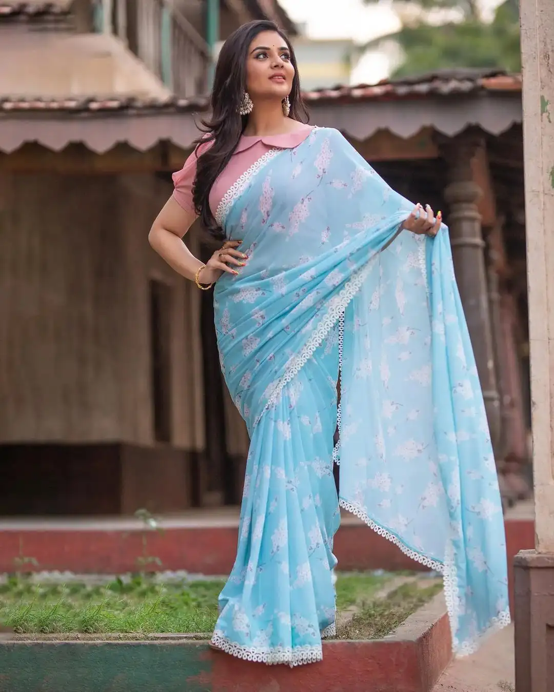 Sreemukhi in Seetharam getup pics