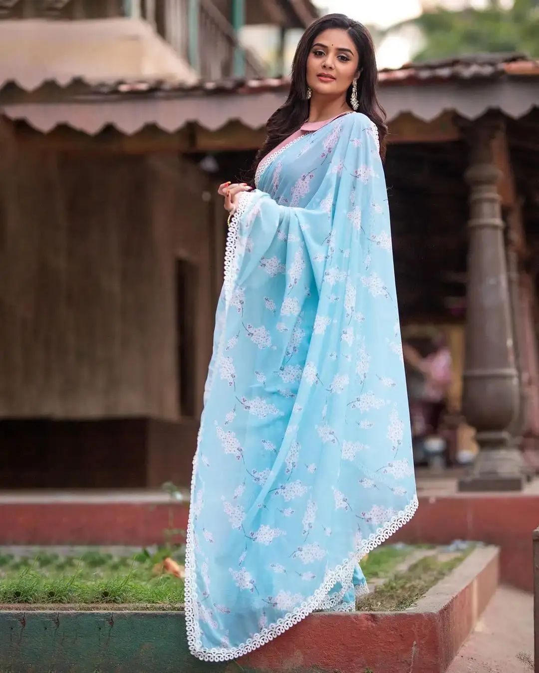 Sreemukhi in Seetharam getup pics