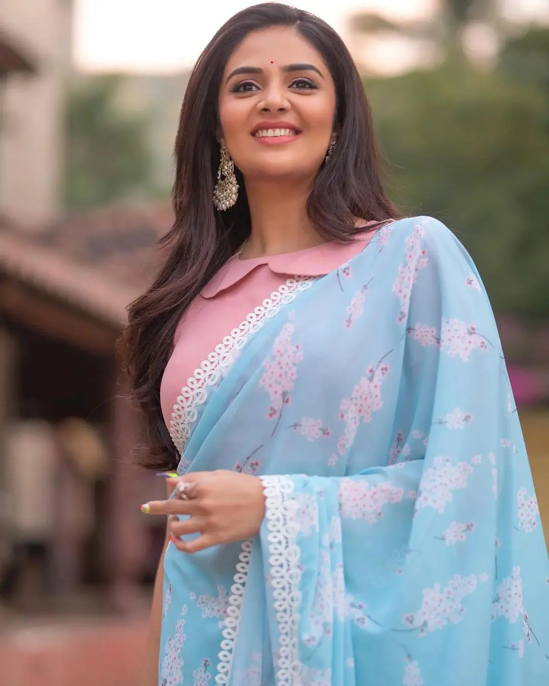 Sreemukhi in Seetharam getup pics