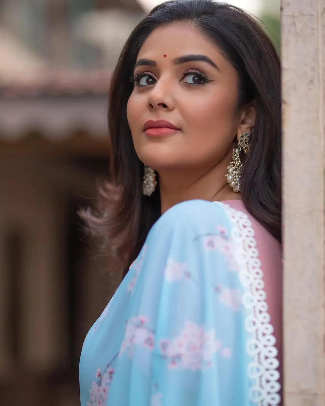 Sreemukhi in Seetharam getup pics