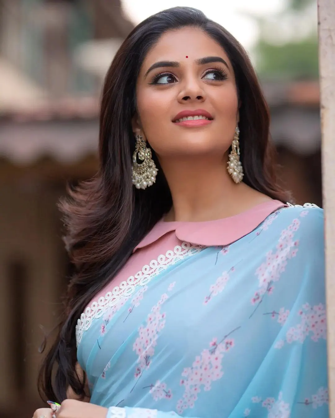 Sreemukhi in Seetharam getup pics