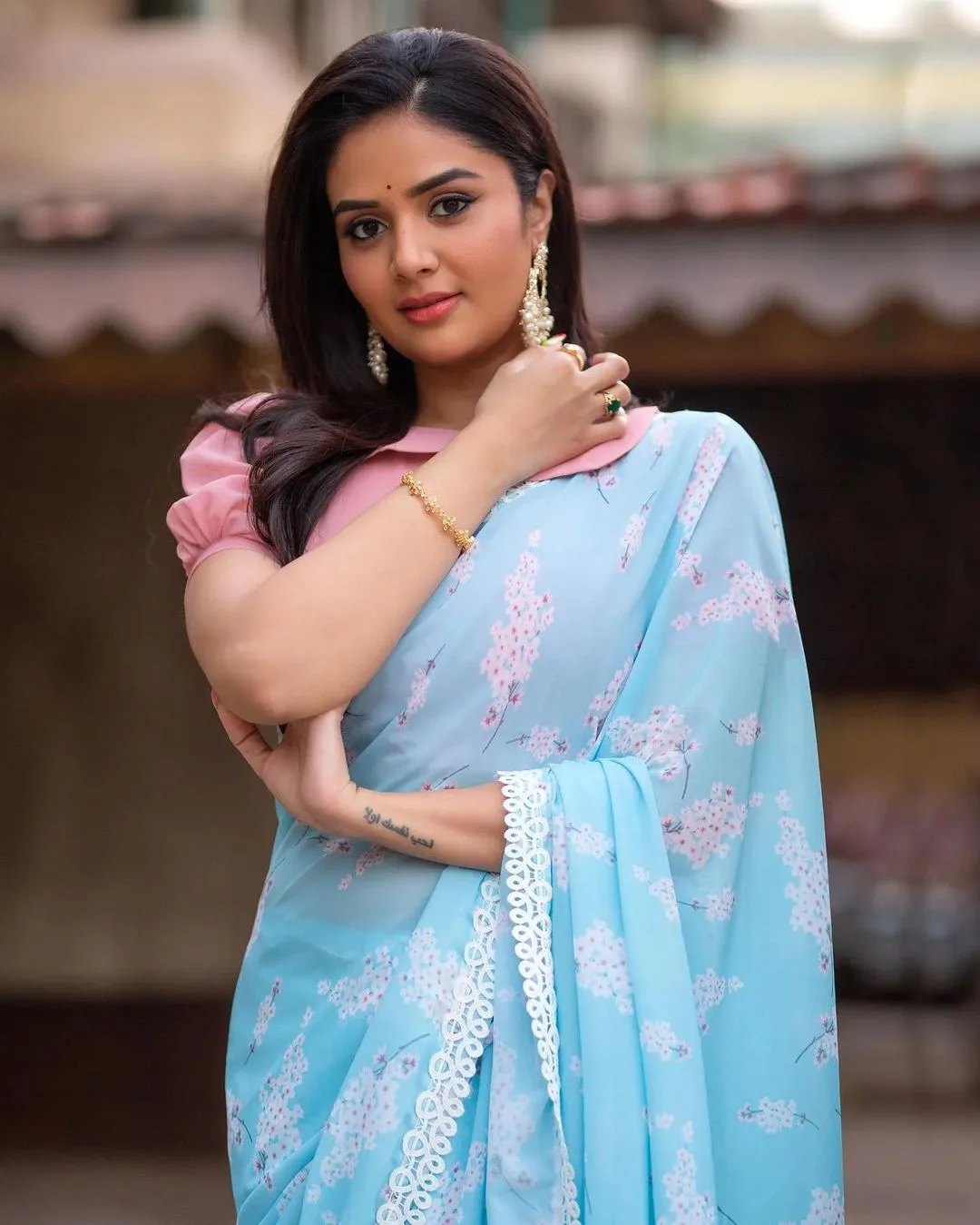 Sreemukhi in Seetharam getup pics