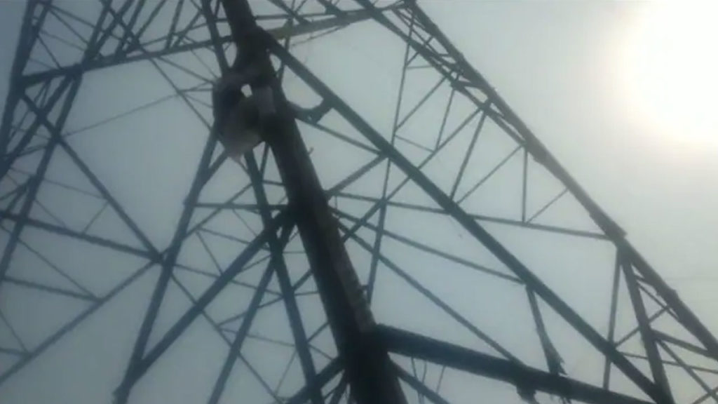 AAP leader climbs tower for denied ticket