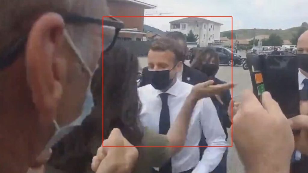 Women slapped French President Emmanuel Macron