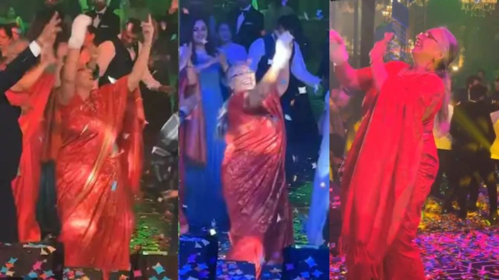 elderly woman dancing to dhol jageero da