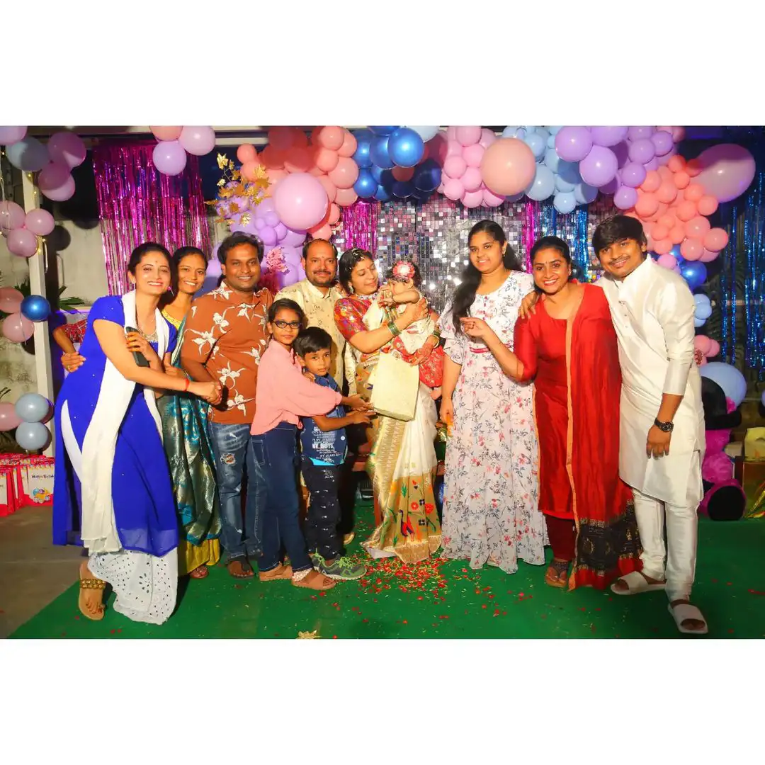 Jabardasth Rakesh Brother Daughter first Birthday Celebrations