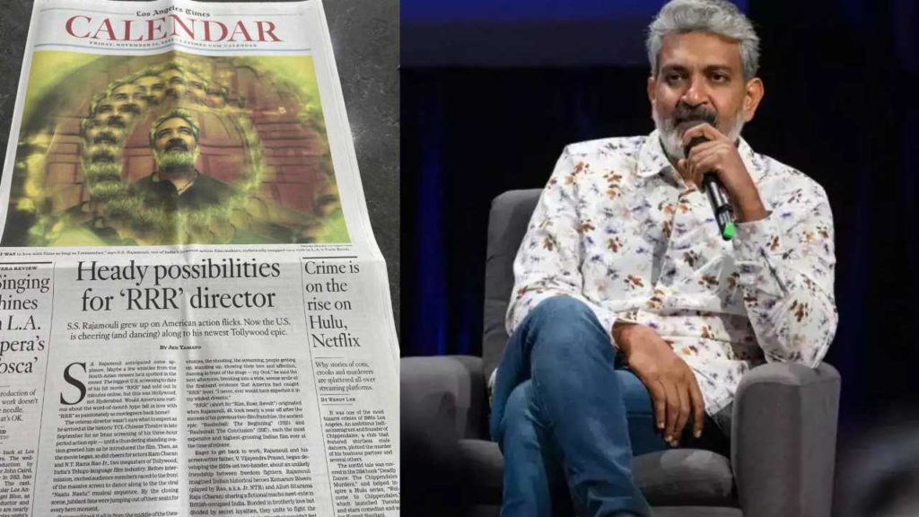rajamouli on the front page of Los Angeles Times