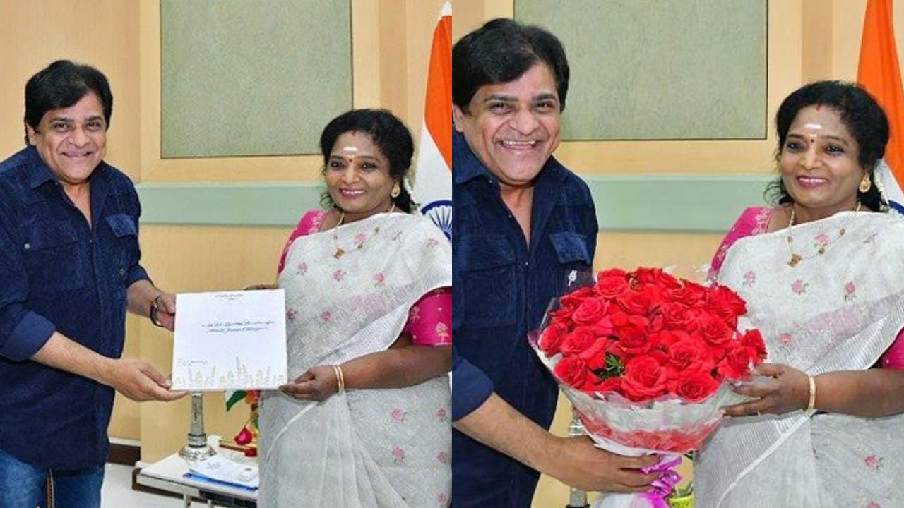 Ali : తెలంగాణ గవర్నర్ తమిళిసైని కలిసిన అలీ.. Ali : తెలంగాణ గవర్నర్ తమిళిసైని కలిసిన అలీ..