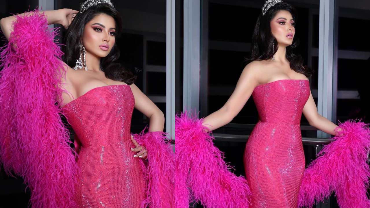 Urvashi Rautela : అవార్డు ఫంక్షన్లో టైట్ ఫిట్ పింక్ డ్రెస్‌లో ఎద అందాలను ఎర వేస్తున్న ఊర్వశి రౌతేలా..
