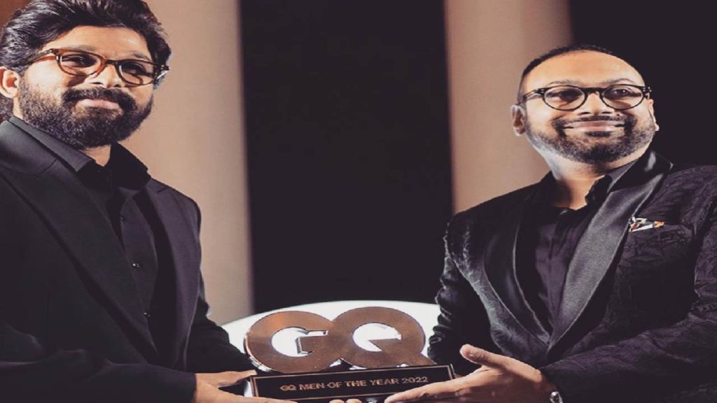 Allu Arjun Recieving GQ Leading Man of the Year Award