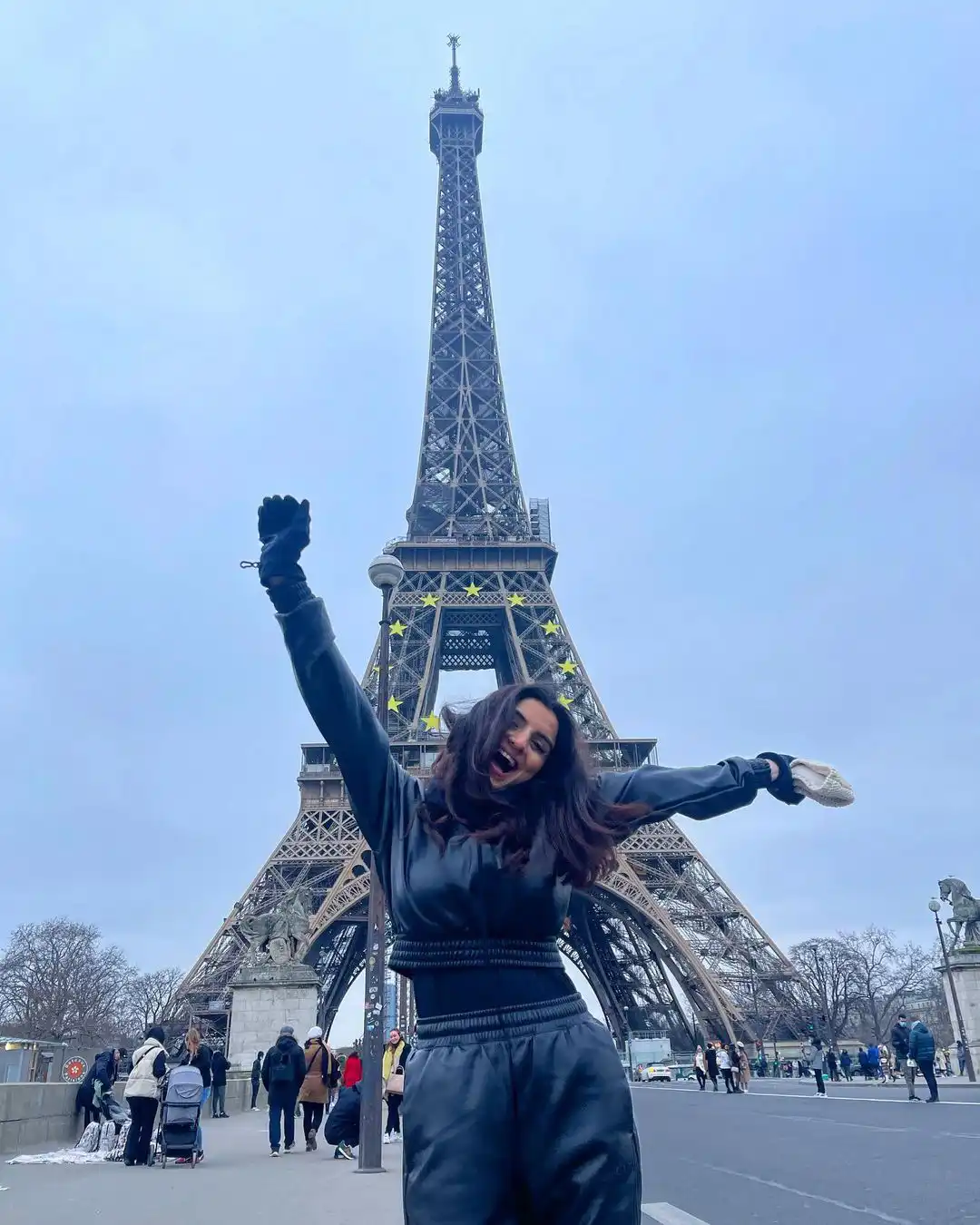 Anveshi Jain at Eiffel Tower