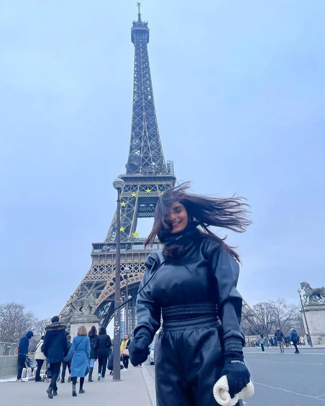 Anveshi Jain at Eiffel Tower