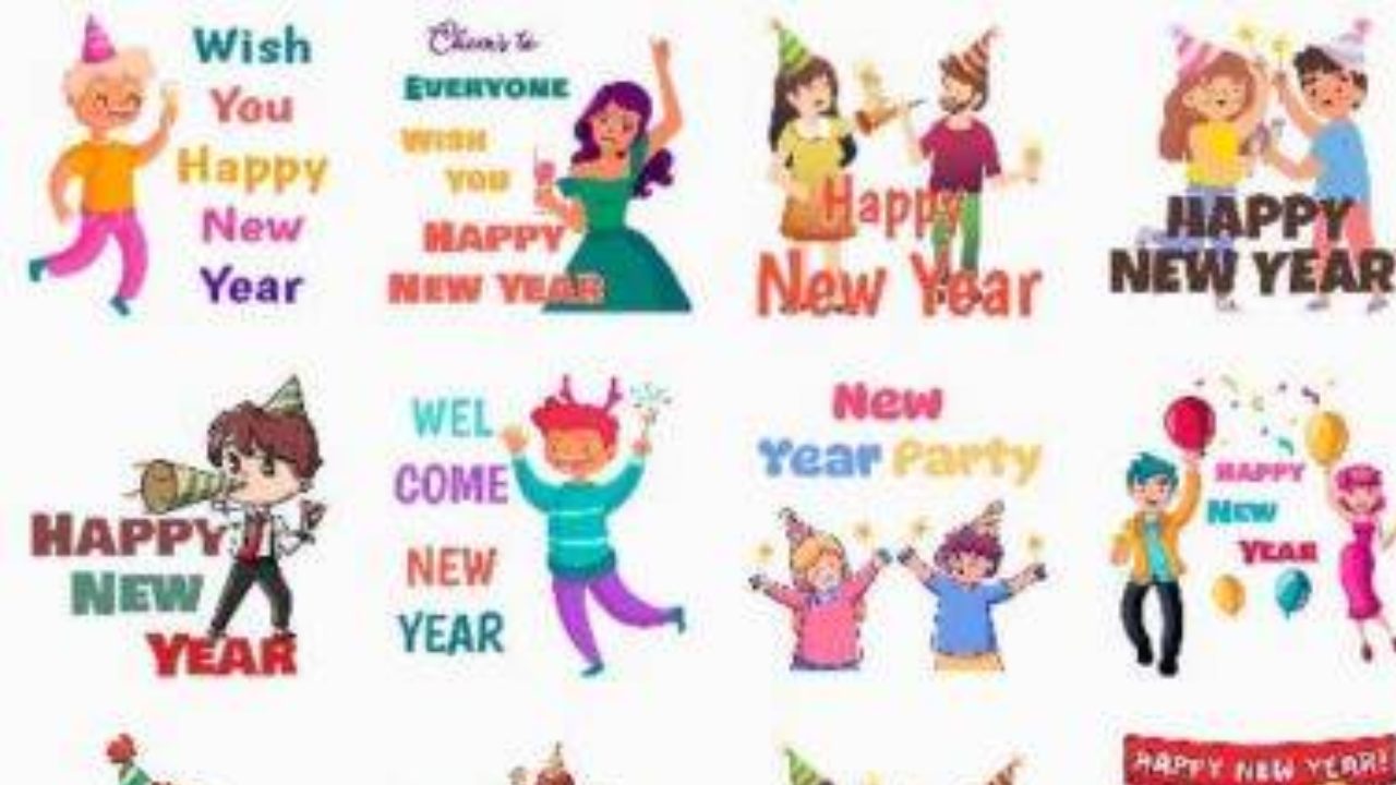 Happy New Year 2023 Messages _ How to create New Year WhatsApp Sticker, GIFs, and wish loved ones