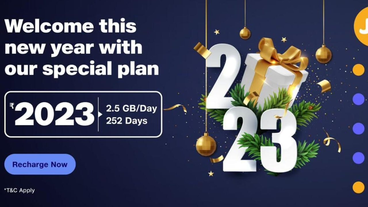 Jio Happy New Year 2023 Plan : రిలయన్స్ జియో న్యూ ఇయర్ 2023 ప్లాన్ వచ్చేసిందోచ్.. అన్లిమిటెడ్ కాలింగ్, మరెన్నో డేటా బెనిఫిట్స్.. ఇప్పుడే రీఛార్జ్ చేసుకోండి! Jio Happy New Year 2023 Plan : రిలయన్స్ జియో న్యూ ఇయర్ 2023 ప్లాన్ వచ్చేసిందోచ్.. అన్లిమిటెడ్ కాలింగ్, మరెన్నో డేటా బెనిఫిట్స్.. ఇప్పుడే రీఛార్జ్ చేసుకోండి!
