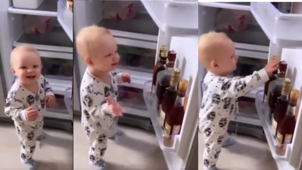 Kid Reaction Seeing Alcohol Bottles