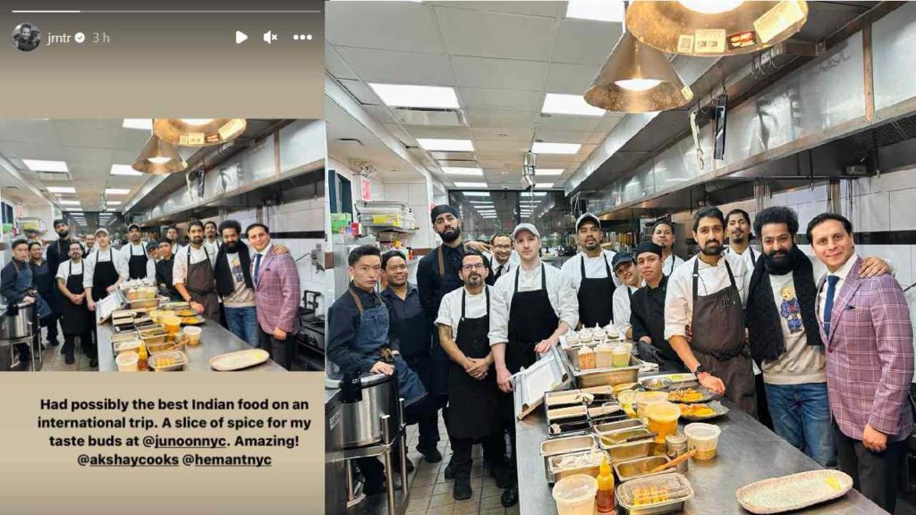 NTR in the kitchen of a New York restaurant