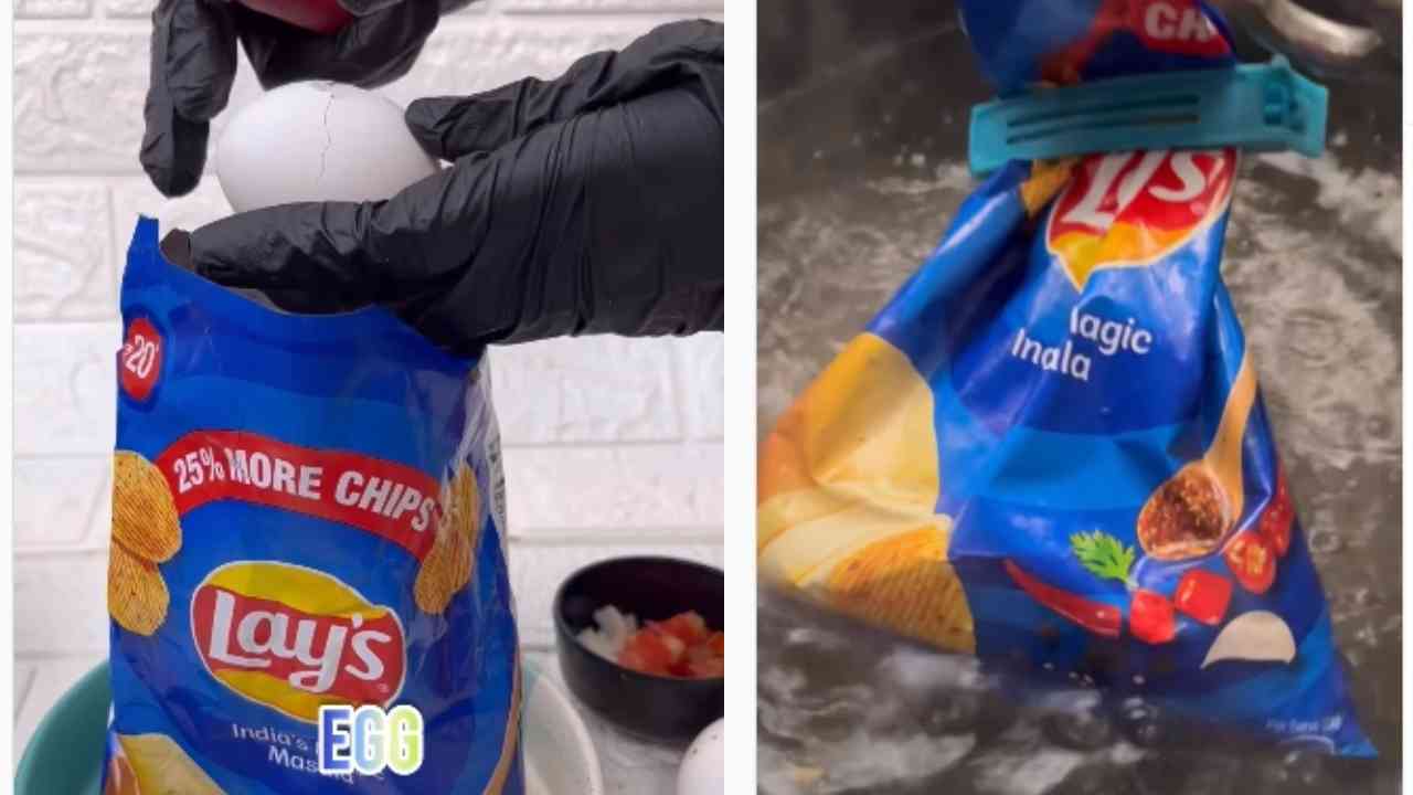 Omelette-Lay’s Chips: లేస్ చిప్స్ ప్యాకెట్లో ఆమ్లెట్ వేసిన వ్యక్తి… వీడియో వైరల్ Omelette-Lay’s Chips: లేస్ చిప్స్ ప్యాకెట్లో ఆమ్లెట్ వేసిన వ్యక్తి… వీడియో వైరల్