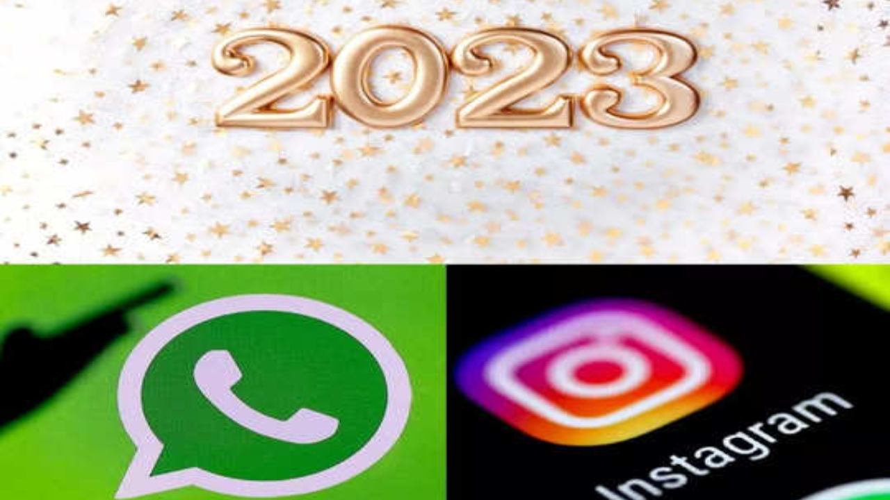 New Year 2023 _ How to send new year stickers on Instagram and WhatsApp