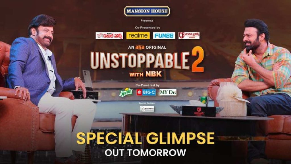 Prabhas Unstoppable episode special glimpse coming today
