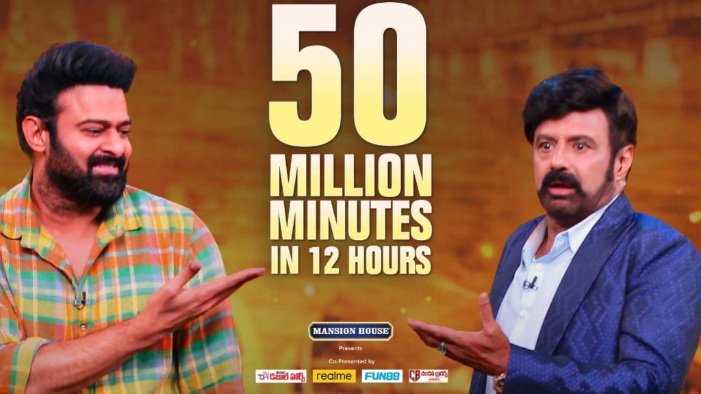 Prabhas unstoppable episode creating records