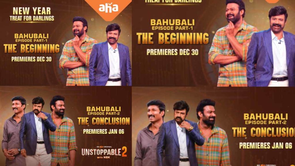 Prabhas unstoppable episode telecast in two parts