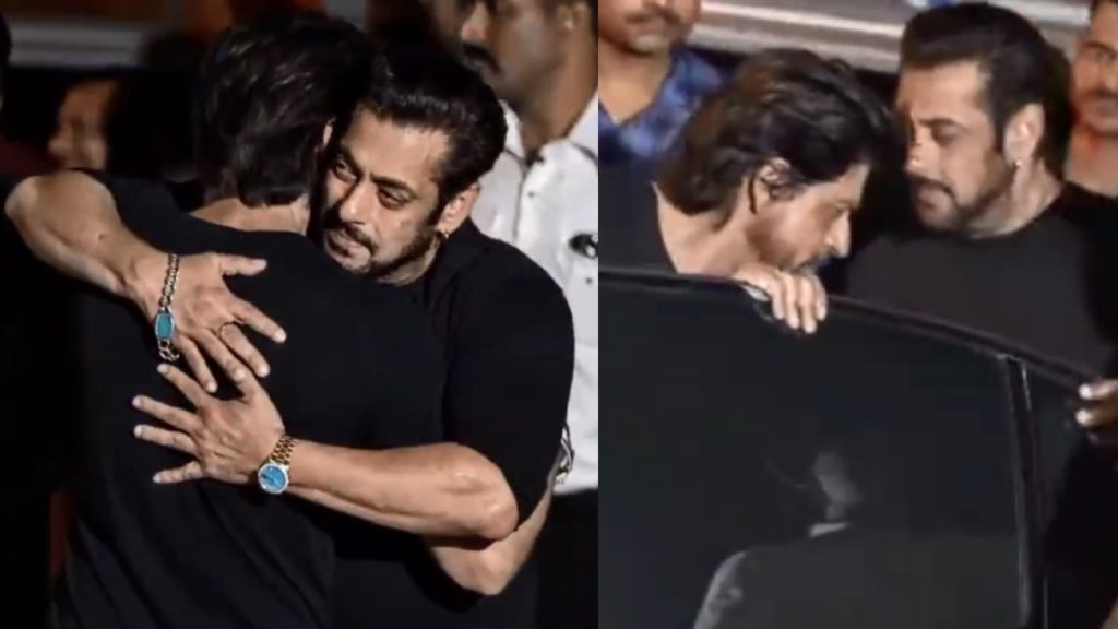 Shah rukh khan in salman khan birthday celebrations