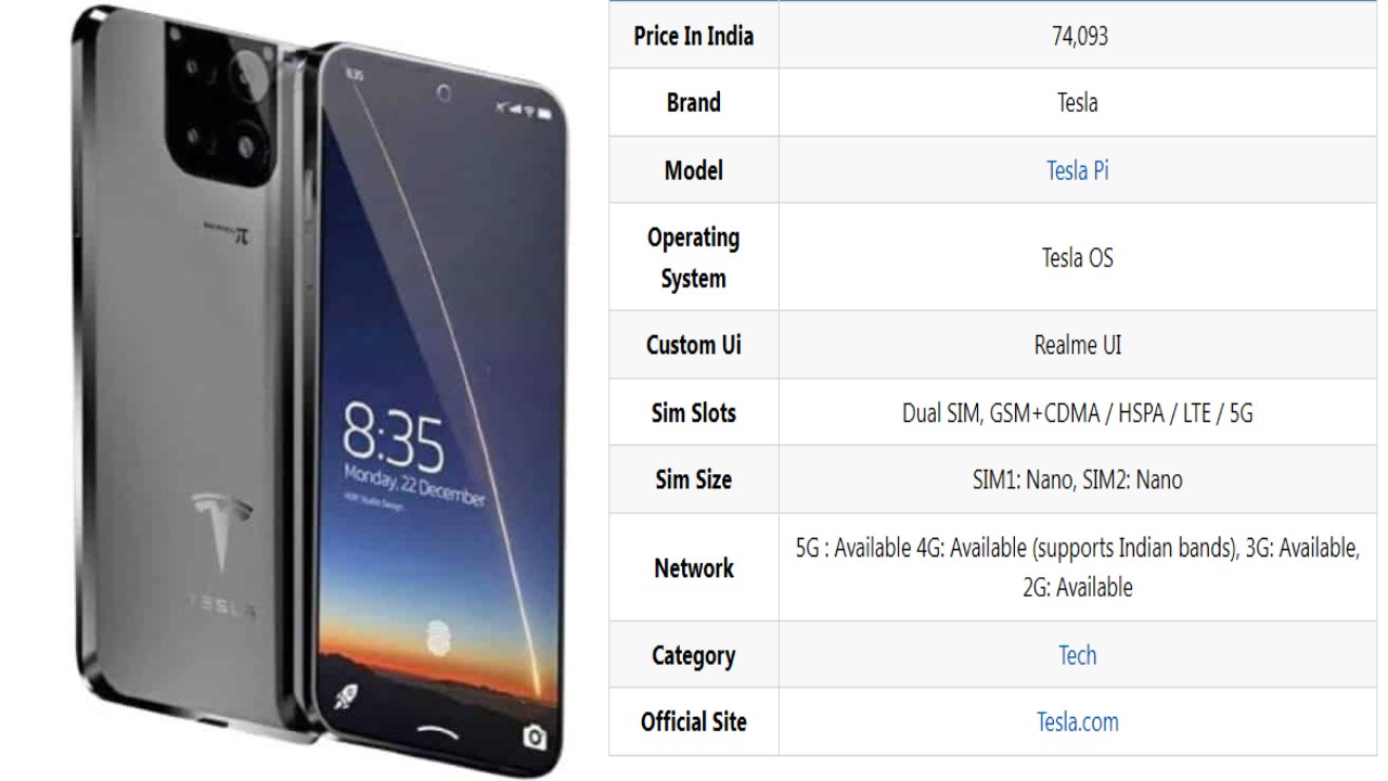 Tesla Pi Mobile Price in India 2022, Features, Specification, Launch date, How To Buy Online_