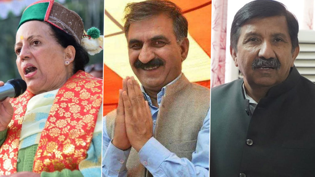 Pratibha Singh, Sukhwinder Singh Sukhu, Mukesh Agnihotri lead race for Congress CM in Himachal Pradesh