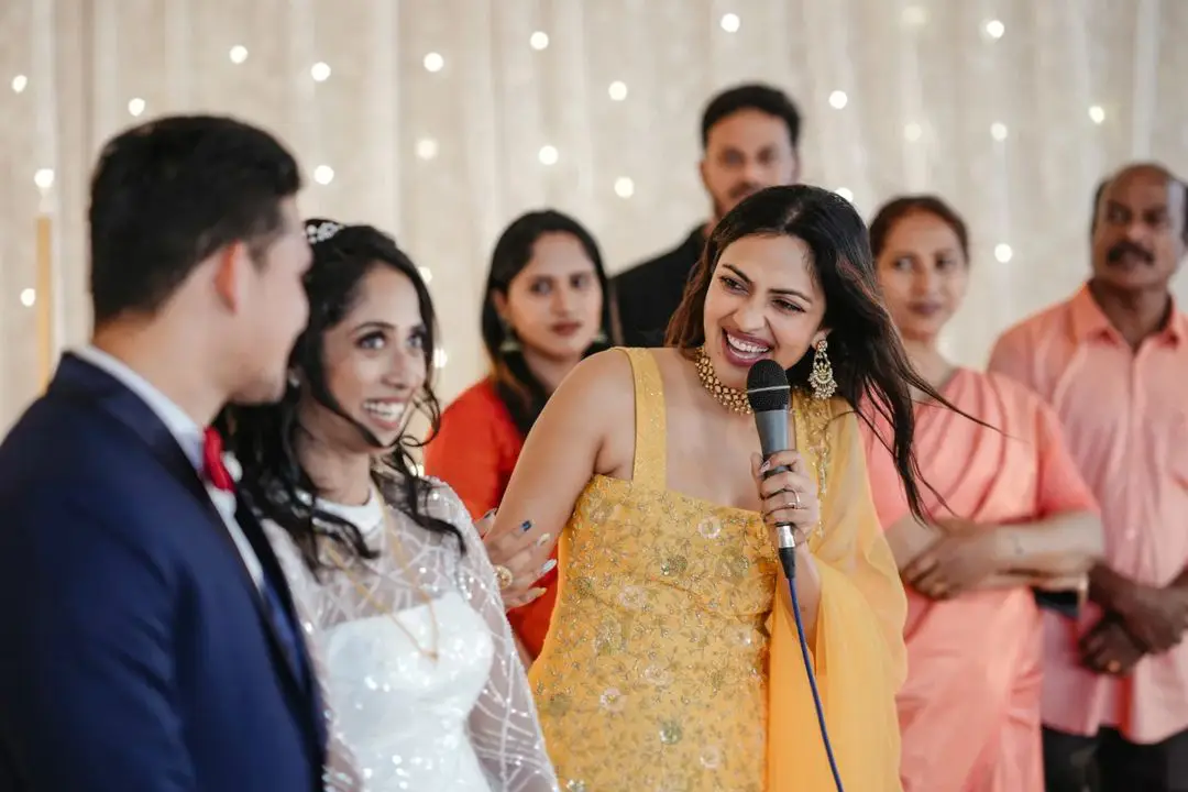 Amalapaul at relatives wedding 