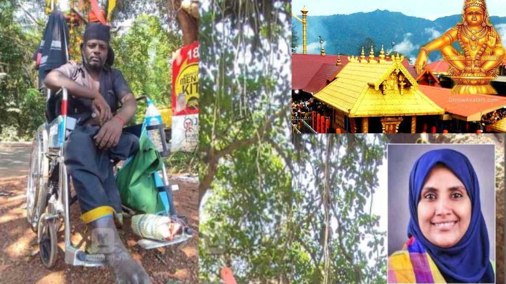 disabled man off to Sabarimala on wheelchair