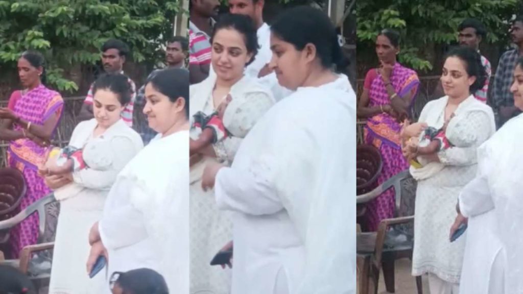 Nithya Menon spending time with tribal families