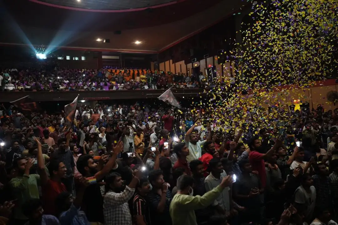 Waltair Veerayya movie unit at Poonakalu Loading song Launch in Sandhya 70mm Theater