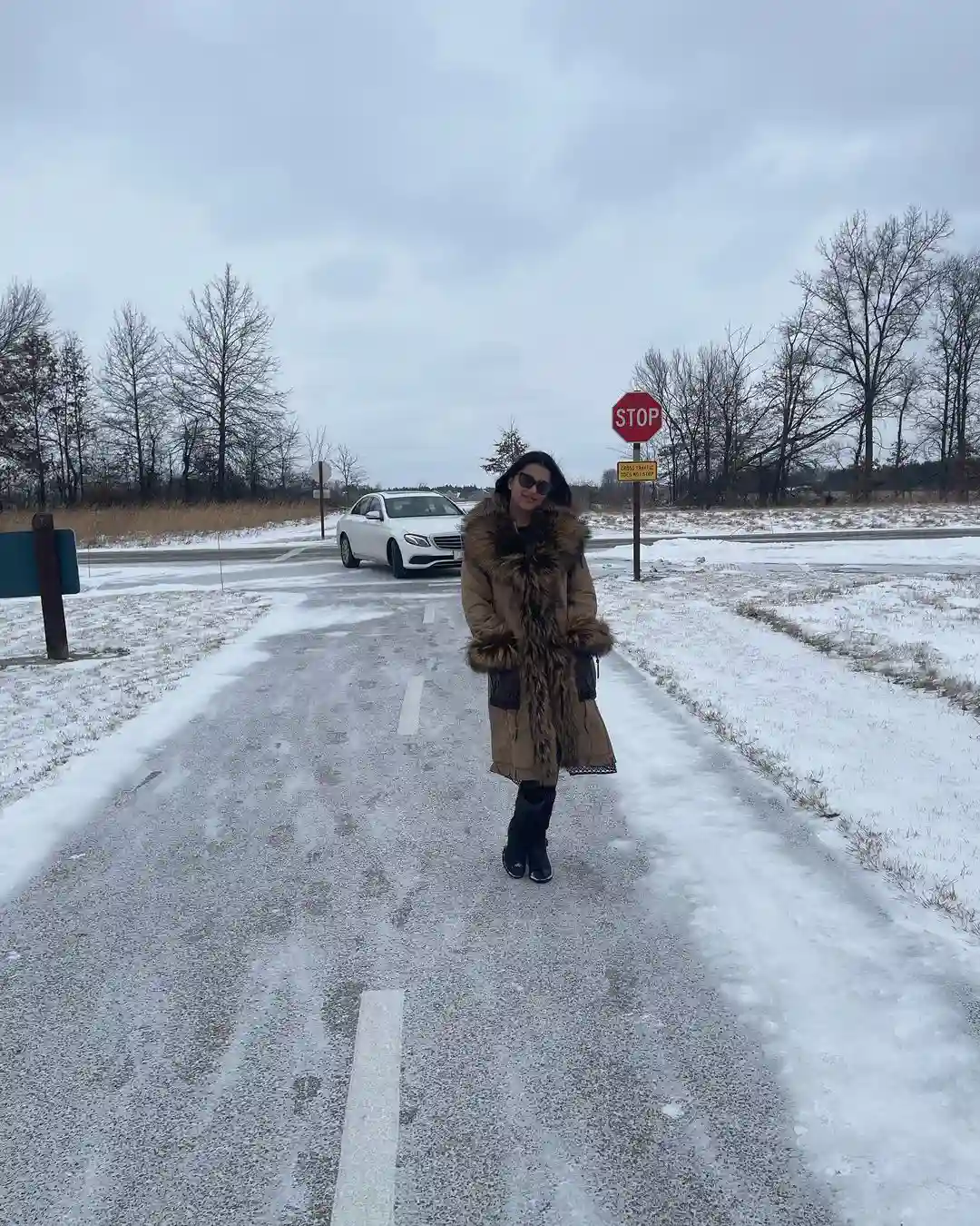 Bhumika Chawla enjoying new year in snow