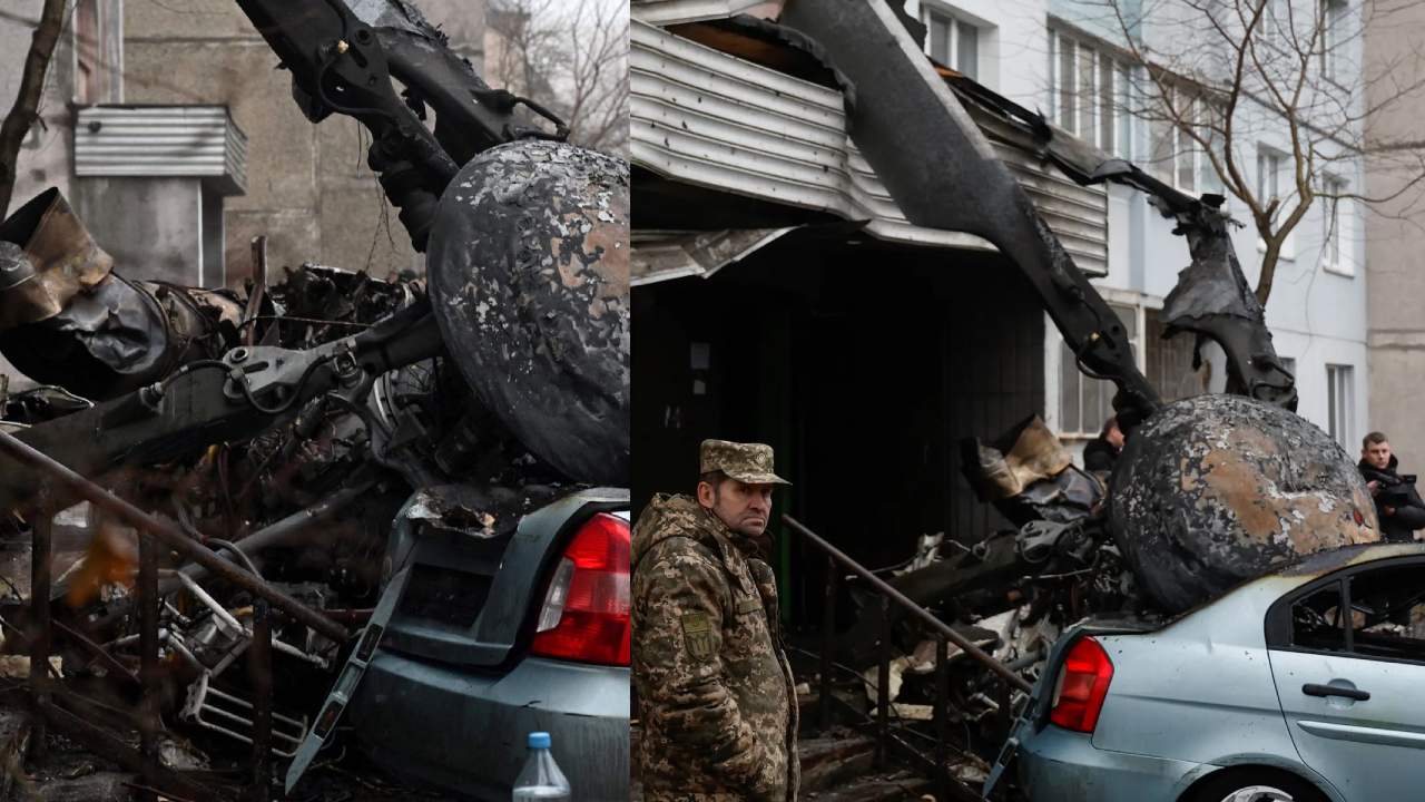Helicopter crash In Ukraine : కుప్పకూలిన హెలికాప్టర్..యుక్రెయిన్ హోంమంత్రితో సహా 18 మంది మృతి Helicopter crash In Ukraine : కుప్పకూలిన హెలికాప్టర్..యుక్రెయిన్ హోంమంత్రితో సహా 18 మంది మృతి