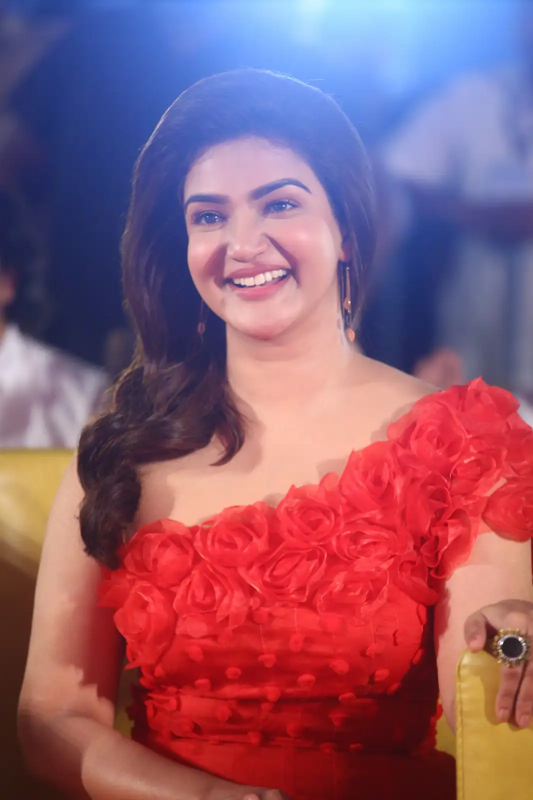 Honey Rose shines with Red Dress in Veerasimha Reddy Pre Release Event