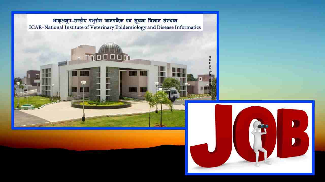NIVEDI Recruitment : నేషనల్ ఇన్స్టిట్యూట్ ఆఫ్ వెటర్నరీ ఎపిడమాలజీ అండ్ డిసీజ్ ఇన్ఫర్మేషన్ లో ఉద్యోగ ఖాళీల భర్తీ NIVEDI Recruitment : నేషనల్ ఇన్స్టిట్యూట్ ఆఫ్ వెటర్నరీ ఎపిడమాలజీ అండ్ డిసీజ్ ఇన్ఫర్మేషన్ లో ఉద్యోగ ఖాళీల భర్తీ