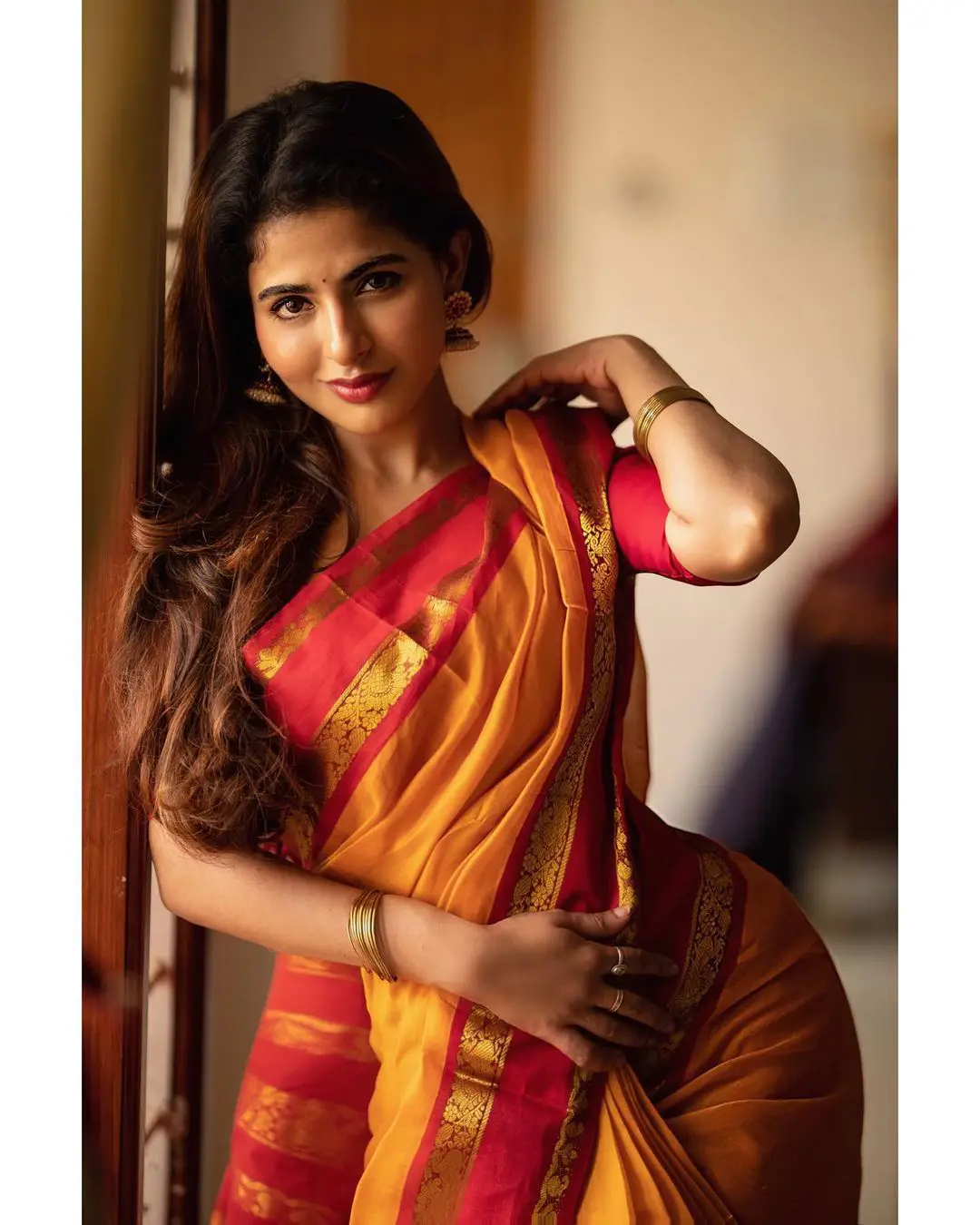 Iswarya Menon new saree photos