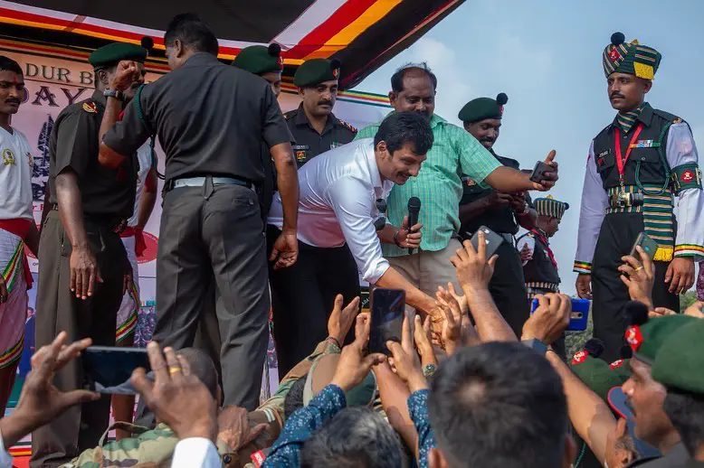 Hero Jiiva participated in Army raising day celebrations