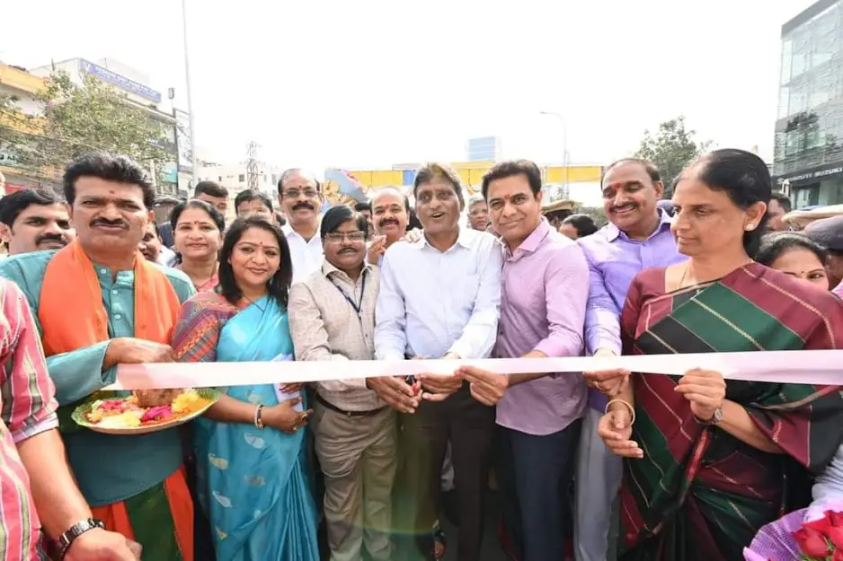 Minister KTR inaugurated the flyover constructed at Kottaguda