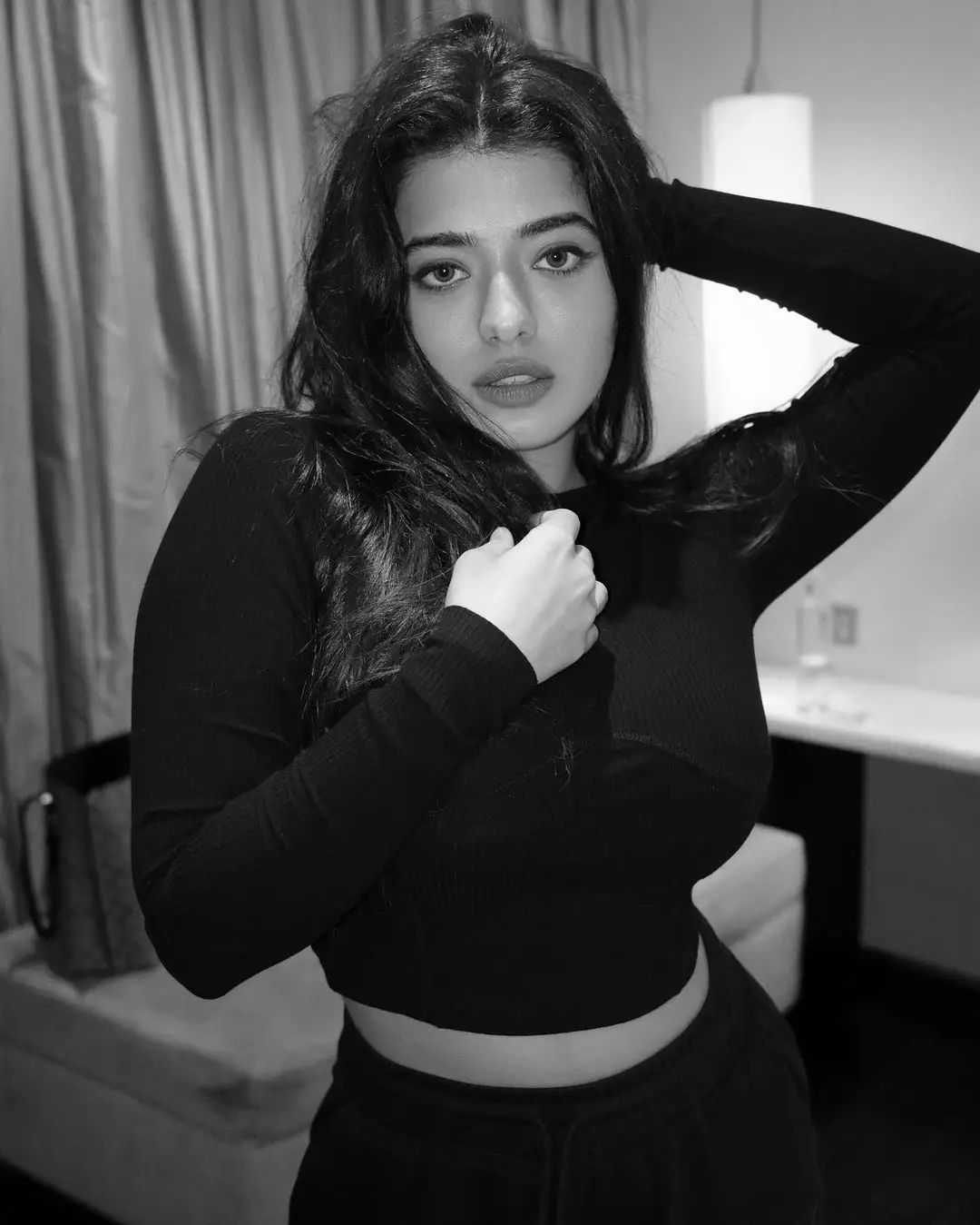Ketika Sharma shines in Black Dress with hot poses